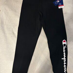 Champion Authentic Black/White Script Logo 7/8 Leggings Size 2X